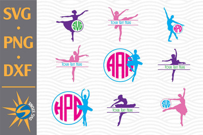 Ballet Monogram SVG, PNG, DXF Digital Files Include SVG SVGStoreShop 