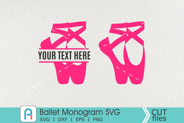 Ballet Shoes Monogram Svg, Ballet Shoes Svg, Ballet Clip Art SVG Pinoyart Kreatib 