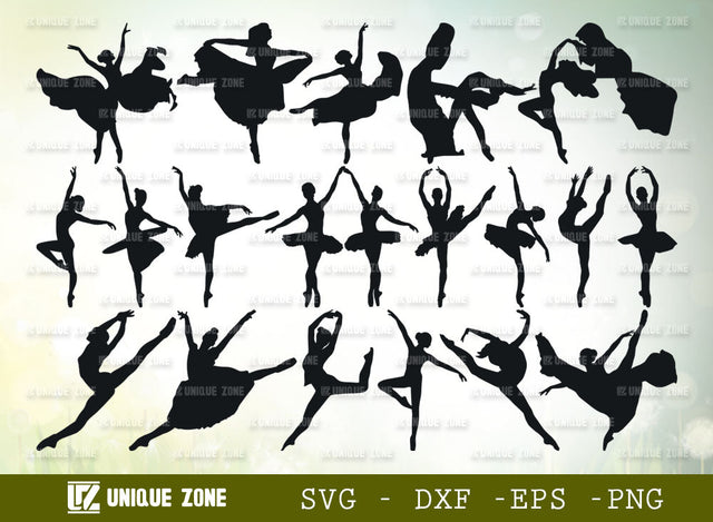 Ballet SVG Cut File | Ballet Bundle | Ballerina Svg | Ballet Dance Svg | Ballet Girl Dancer Svg | Girl Svg | SVG Unique Zone 