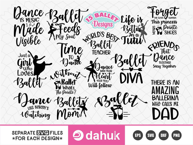 Ballet SVG, Cut Files For Cricut, Ballet SVG, Dance Svg, Dancer Svg, Ballerina Svg, Ballet dancer Svg SVG dahukdesign 