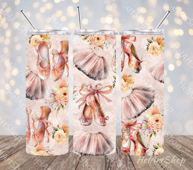 Ballet Tumbler PNG | Dance SKINNY TUMBLER 20oz Png Sublimation _HelArtShop_ 
