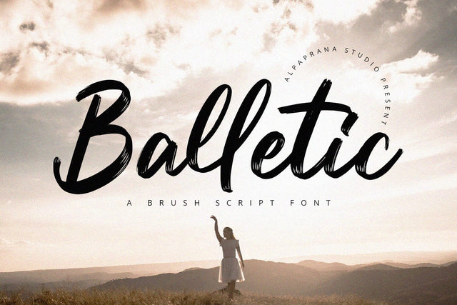 Balletic - Brush Script Font Font Alpaprana Studio 