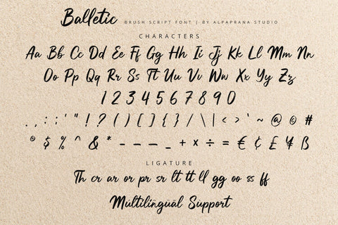 Balletic - Brush Script Font Font Alpaprana Studio 