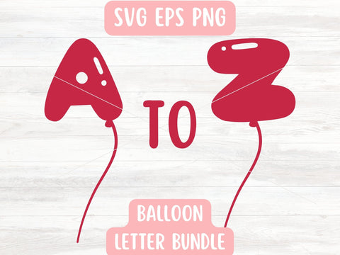 Balloon Alphabet SVG for Cricut or Silhouette SVG Apple Grove Designs 