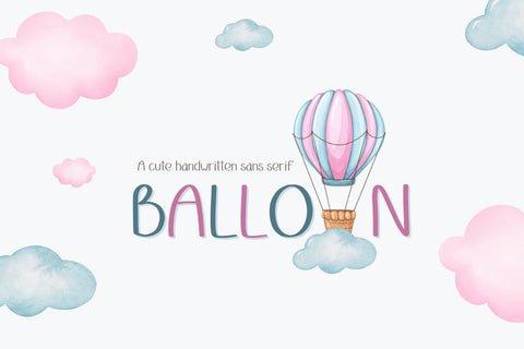 Balloon - Cute Handwritten Sans Serif Font ChiraaDesign 