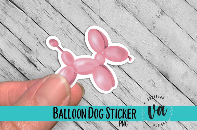 Balloon Dog Sticker PNG SVG V. Anderson Designs 