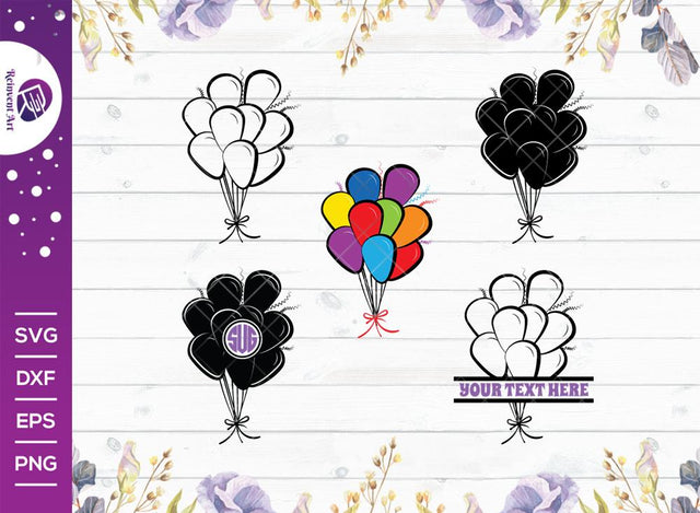 Balloon SVG Cut File | Party Balloon Svg | Hot Air Balloon SVG Reinvent Art 
