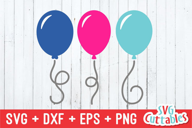 Balloons set of 3 Svg Cuttables 