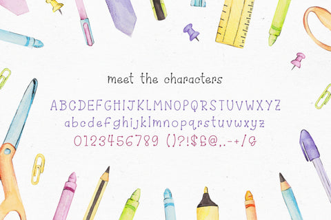 Ballpoint Pen Font (Cute Fonts, Craft Fonts, Crafter Fonts) Font Jupiter Studio Fonts 