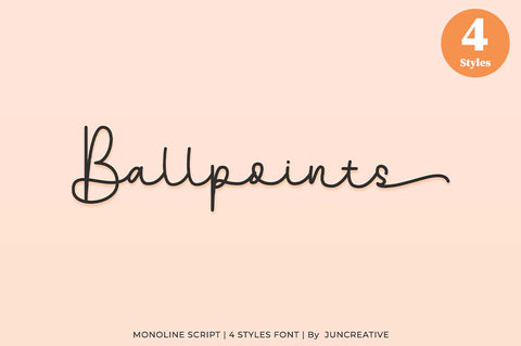Ballpoints Font Jun Creative 