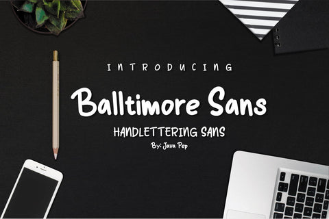 Balltimore Sans - Handlettering Sans Font Javapep 