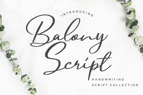 Balony Script Handwriting Font Creatype Studio 