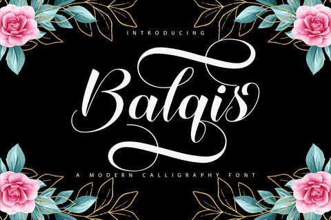 Balqis Script Font Sulthan studio 