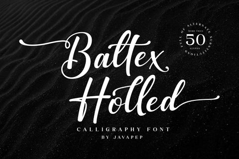 Baltex Holled / Calligraphy font Font Javapep 