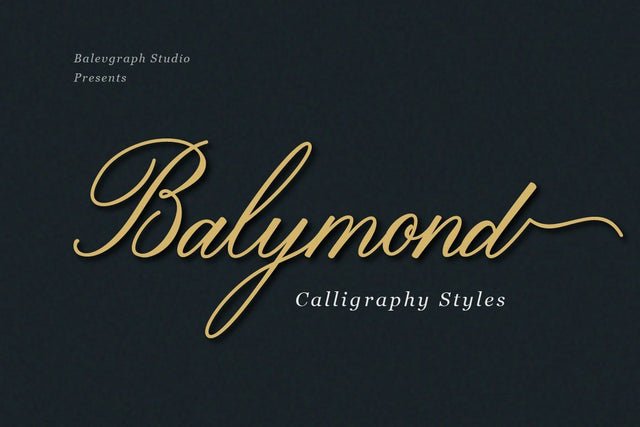 Balymond - Calligraphy Font Font Balevgraph Studio 