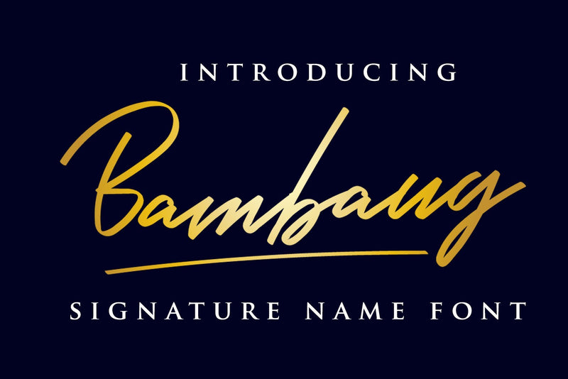 Bambang - Signature Font Font Dm Letter Studio 