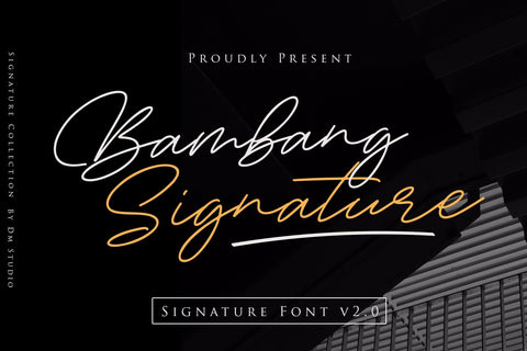 Bambang Signature V2.0 - Signature Font Font Dm Letter Studio 