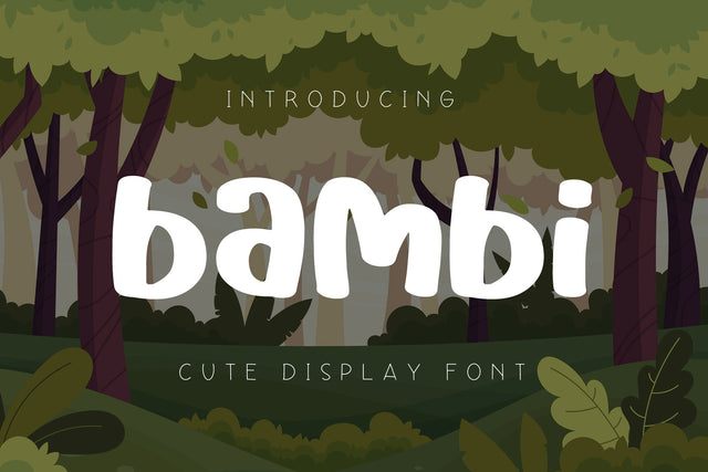 Bambi Cute Display Font Font dapiyupi store 