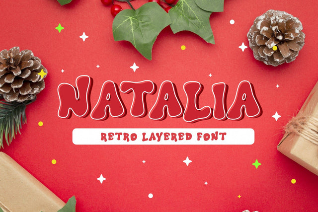 Bambi Retro - Layered Font, Groovy Font, Boho Font Font Jimtype Studio 