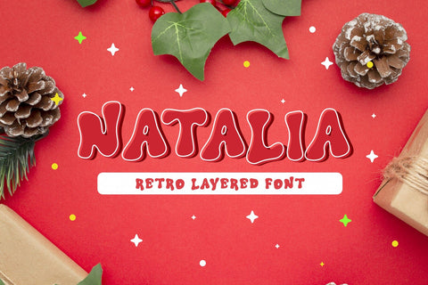 Bambi Retro - Layered Font, Groovy Font, Boho Font Font Jimtype Studio 