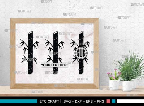 Bamboo Monogram, Bamboo Silhouette, Bamboo SVG, Plant Svg, Bamboo Sticks Svg, Bamboo Border Svg, Bamboo Stems Svg, SB00485 SVG ETC Craft 