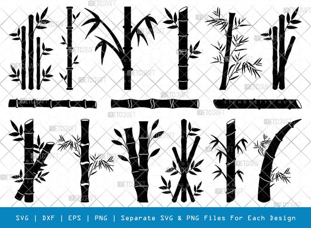 Bamboo SVG Cut Files | Bamboo Silhouette | Plant Svg | Bamboo Sticks Svg | Bamboo Border Svg | Bamboo Stems Svg | Bamboo Bundle SVG ETC Craft 