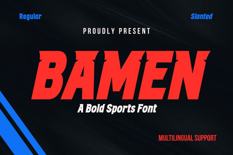 BAMEN | Athletic Font Font twinletter 