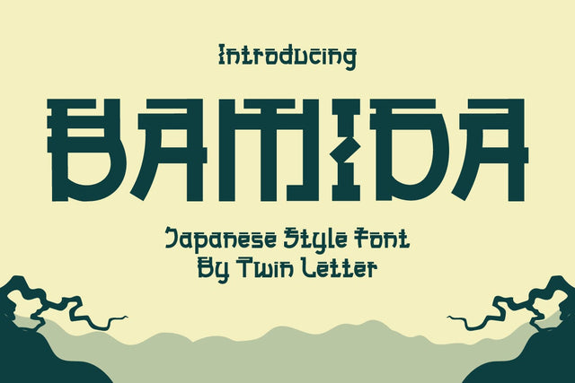Bamida Faux Japanese Font Font twinletter 