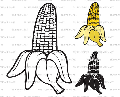 Banana corn SVG TribaliumArtSF 