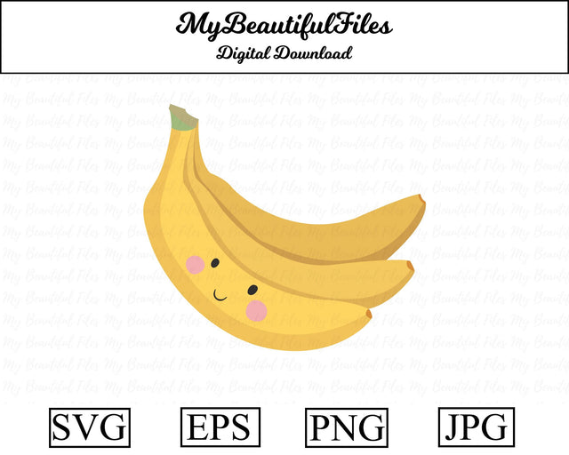 banana - fruit SVG MyBeautifulFiles 