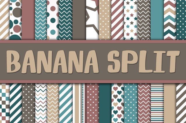 Banana Split Digital Paper Sublimation Old Market 