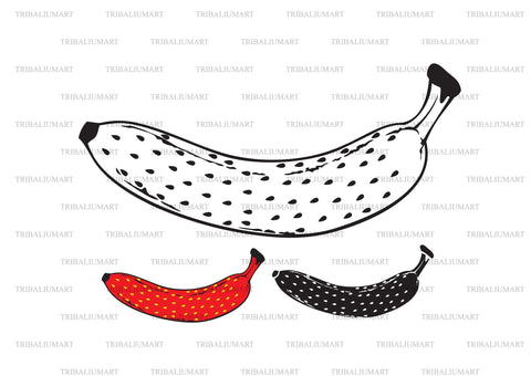 Banana strawberry SVG TribaliumArtSF 