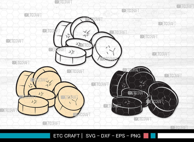 Banana SVG | Banana Svg | Fruits Svg | Peeled Banana Svg | Banana Bunch Svg | Banana Clipart SVG ETC Craft 