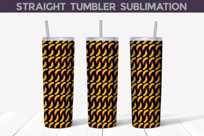 Banana Tumbler Sublimation | Tropical Tumbler Wrap Sublimation WatercolorColorDream 