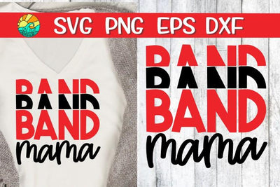 Band Mama - Mirror -SVG - DXF - EPS - PNG SVG On the Beach Boutique 