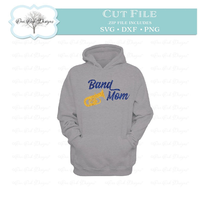 Band Mom Tuba SVG One Oak Designs 