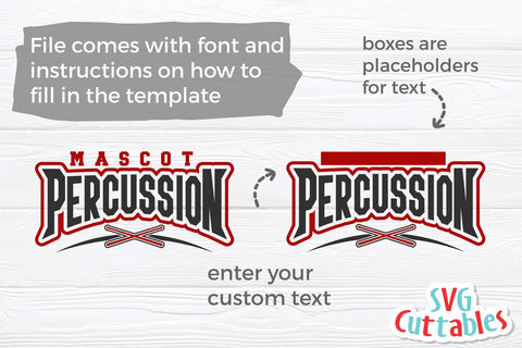 Band svg Cut File - Percussion Template 006 - svg - eps - dxf - png - Marching Band - Silhouette - Cricut - Digital Download SVG Svg Cuttables 