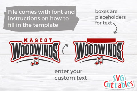 Band svg Cut File - Woodwinds Template 007 - svg - eps - dxf - png - Marching Band - Silhouette - Cricut - Digital Download SVG Svg Cuttables 