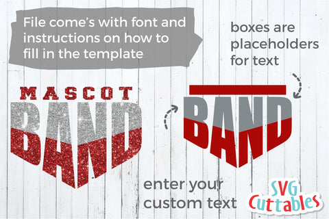 Band Template 002 | SVG Cut File SVG Svg Cuttables 