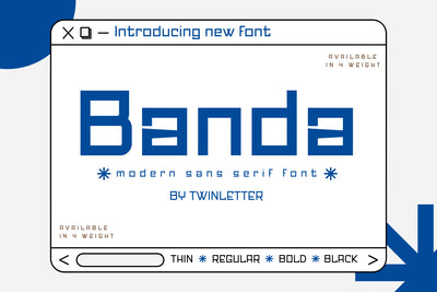 Banda Font twinletter 