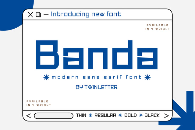 Banda Font twinletter 