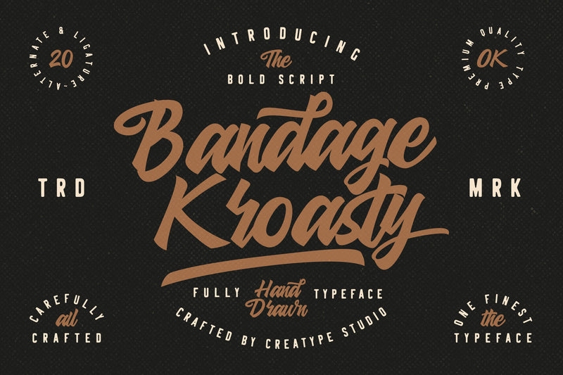 Bandage Kroasty Script - So Fontsy
