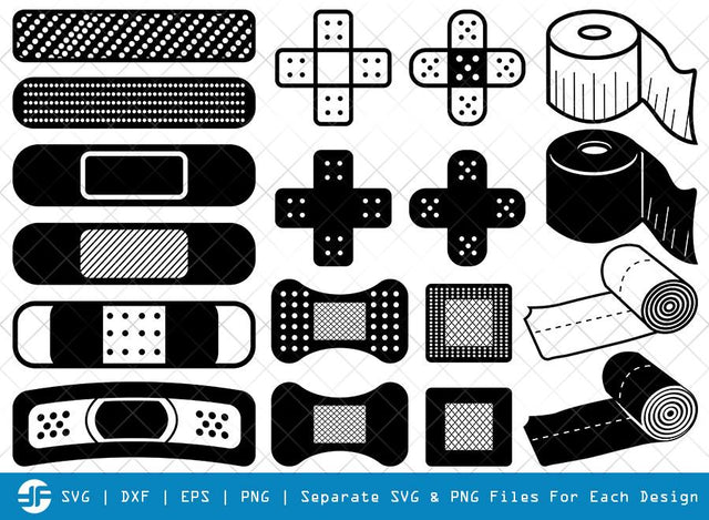 Bandage SVG Cut Files | Band Aid Silhouette Bundle SVG ETC Craft 