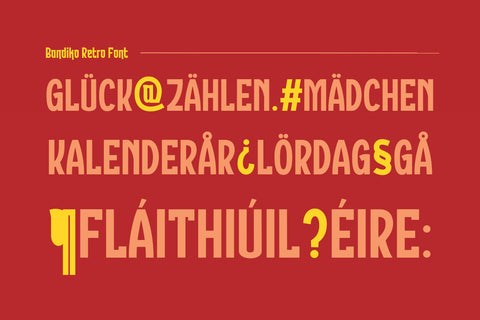 Bandiko | Retro Condensed Font Font twinletter 