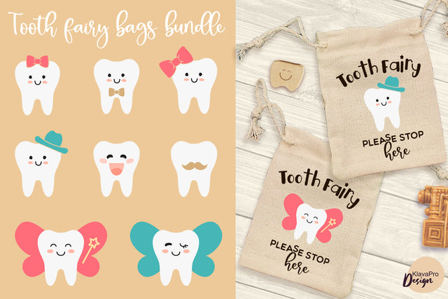 Bandl of SVG designs for tooth fairy bags Tooth fairy please stop here - bandl of SVG designs for bags SVG Klava P 