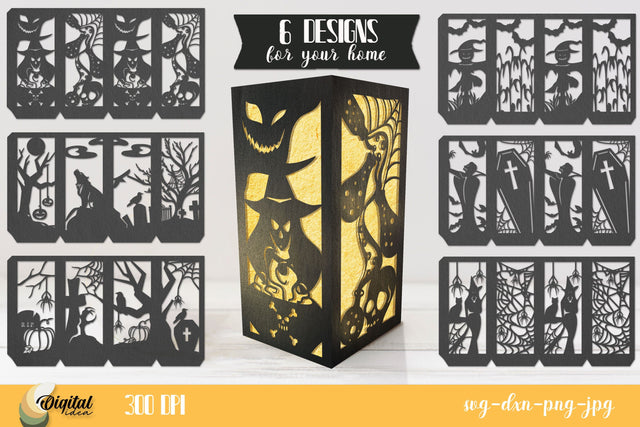 Bandle Halloween Paper Lantern SVG. Halloween Design SVG. SVG Evgenyia Guschina 