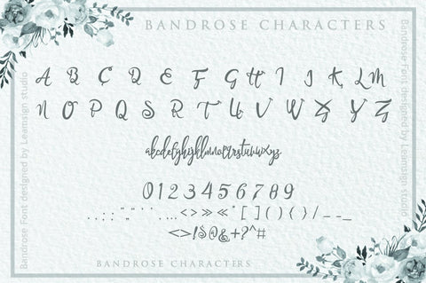 Bandrose Font Font Leamsign Studio 