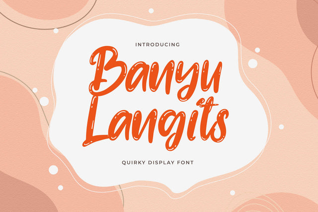 Banyu Langits - Quirky Display Font Font StringLabs 