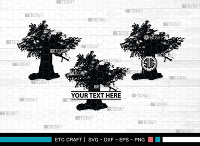 Baobab Monogram, Baobab Silhouette, Baobab SVG, Baobab Tree Svg, African Baobab Svg, Savanna Svg, African Safari Svg, SB00486 SVG ETC Craft 