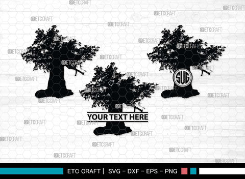 Baobab Monogram, Baobab Silhouette, Baobab SVG, Baobab Tree Svg, African Baobab Svg, Savanna Svg, African Safari Svg, SB00486 SVG ETC Craft 